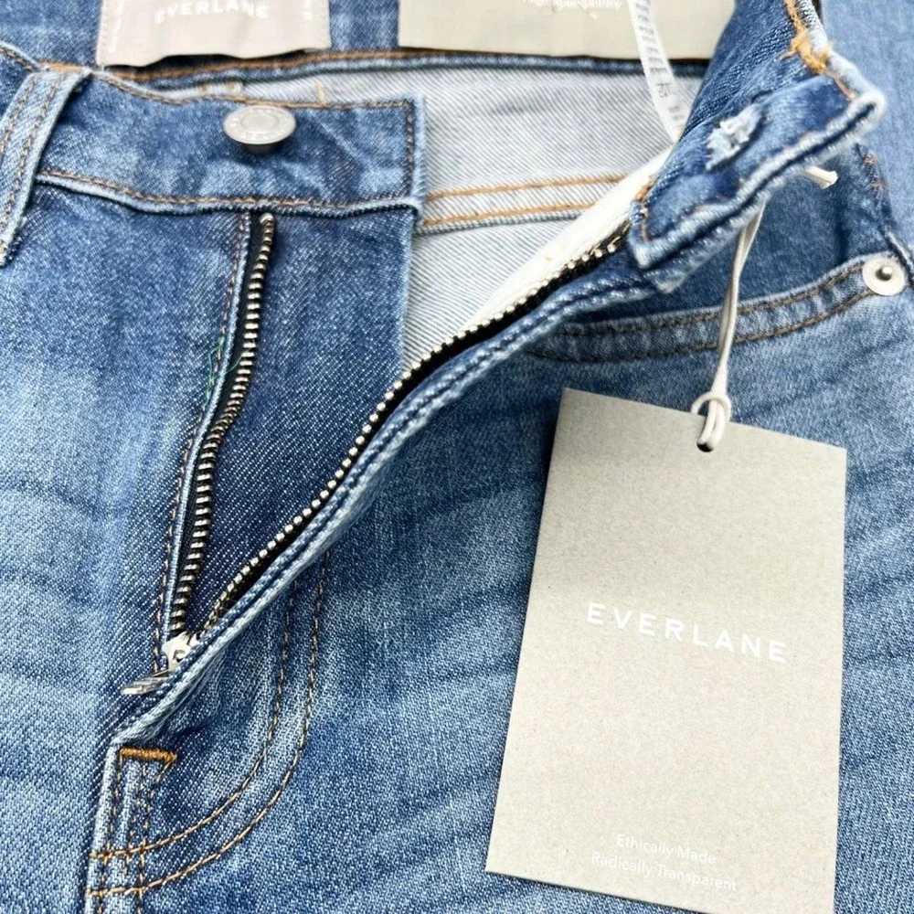 Everlane High Rise Skinny Jeans Womens 23 Stretch Minimalist Indie‎ Clean Girl